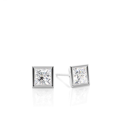 Princess Cut Diamond Earrings 