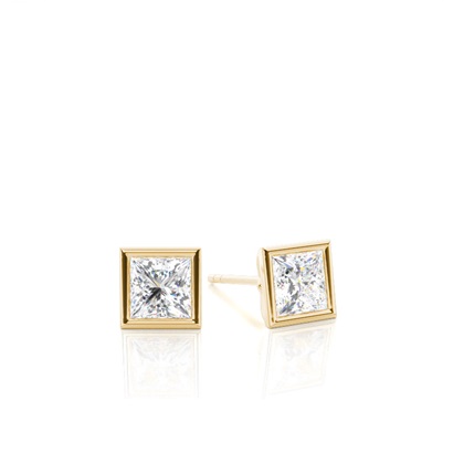 Princess Cut Diamond Earrings 
