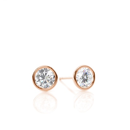 Bezel set Intricate Basket look Stud Earrings