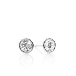 Bezel set Intricate Basket look Stud Earrings
