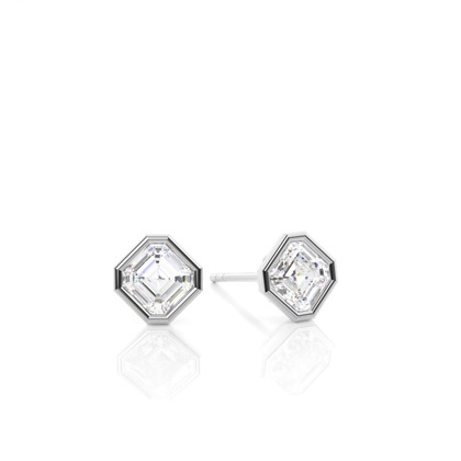 Asscher Cut Diamond Earring