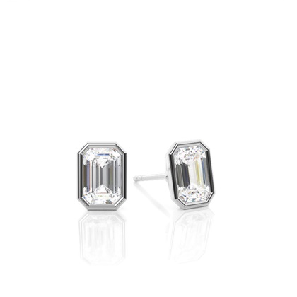 Bezel set Intricate Basket look Stud Earrings