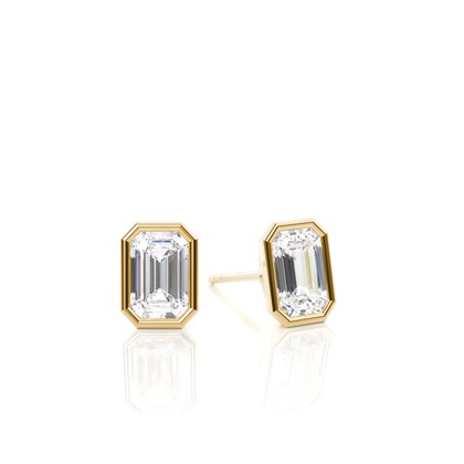 Bezel set Intricate Basket look Stud Earrings