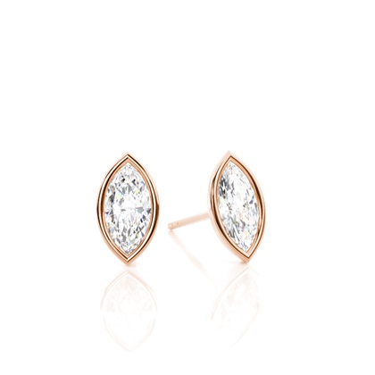 Bezel set Intricate Basket look Stud Earrings