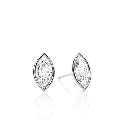 Bezel set Intricate Basket look Stud Earrings