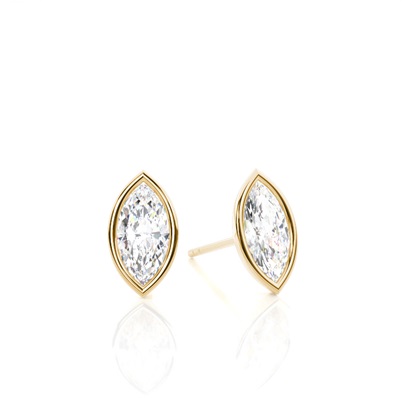 Bezel set Intricate Basket look Stud Earrings