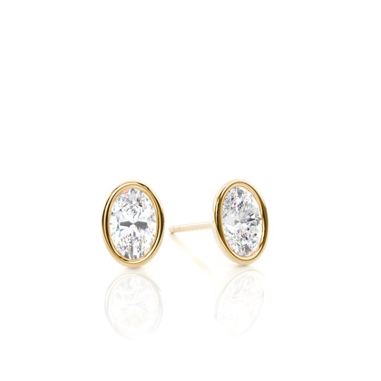Bezel set Intricate Basket look Stud Earrings