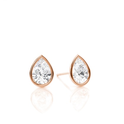 Bezel set Intricate Basket look Stud Earrings