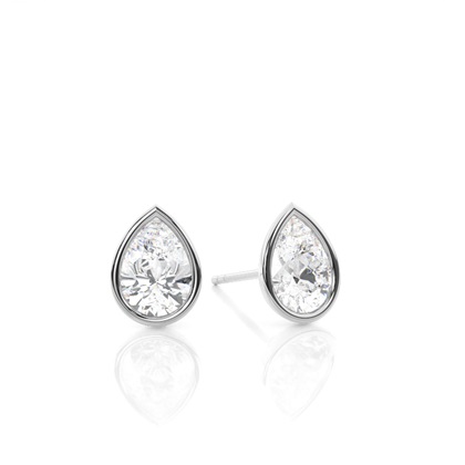 Bezel set Intricate Basket look Stud Earrings