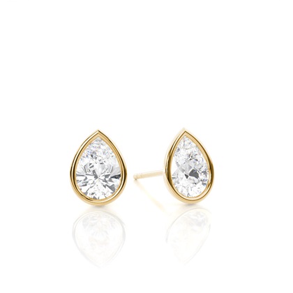 Bezel set Intricate Basket look Stud Earrings