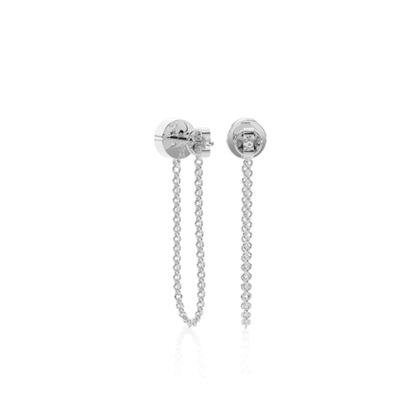 Illusionsfassung Diamant Vor- und Rückseite hängende Ohrringe