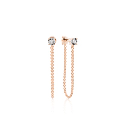 Rose Gold Drop Diamond Earrings