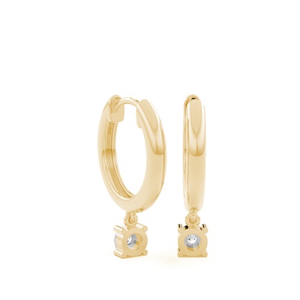 Yellow Gold Diamond Earrings