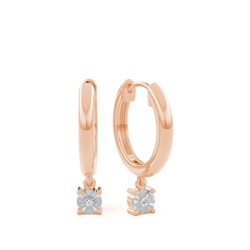 Illusion Setting Everyday Diamond Hoop Earring