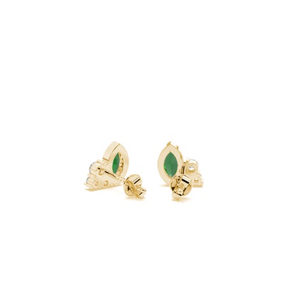 Yellow Gold Diamond Earrings