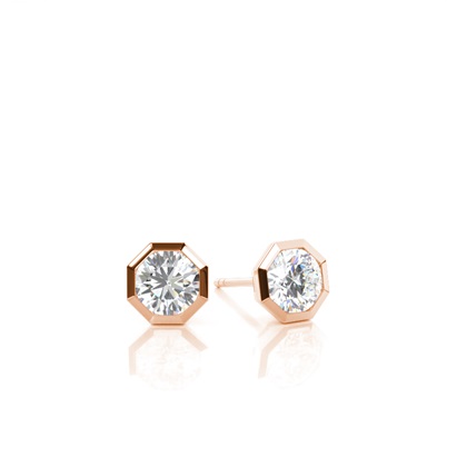Rose Gold Diamond Earrings