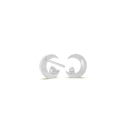 Moon Shape Diamond Dainty Earring