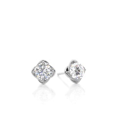 Diamantene Ohrstecker im Floralen-Look