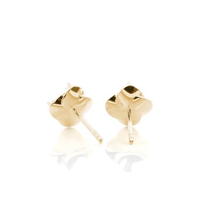 Diamantene Ohrstecker im Floralen-Look