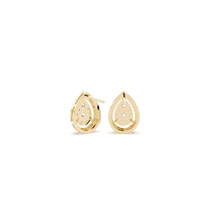 Yellow Gold Diamond Earrings