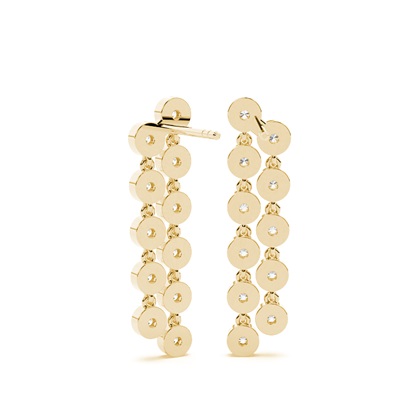 Yellow Gold Diamond Earrings
