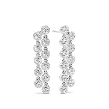 Jovial Diamond Disc dual layer Dangling earring