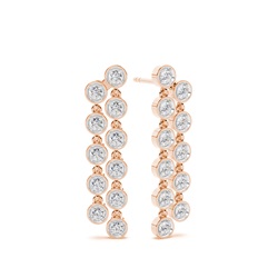 Jovial Diamond Disc dual layer Dangling earring
