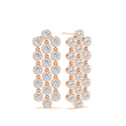 Jovial Diamond Disc triple layer Dangling earring