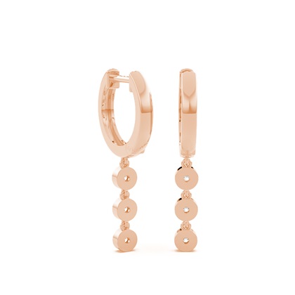 Rotgold Ohrringe Mit Diamanten