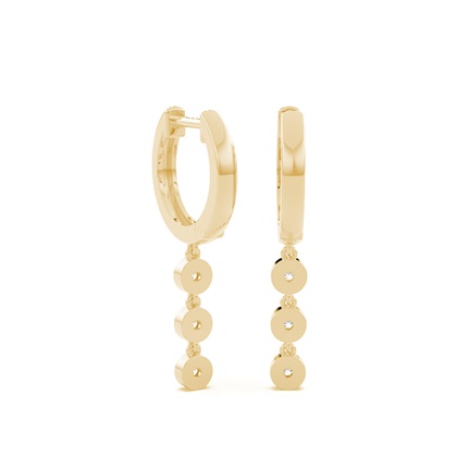 Yellow Gold Diamond Earrings