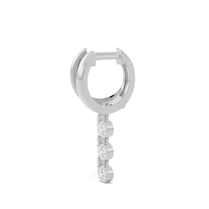 Jovial Diamond Disc Ohrring mit hängendem Reif