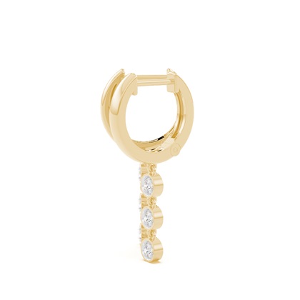 Jovial Diamond Disc Ohrring mit hängendem Reif