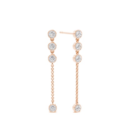 Rose Gold Diamond Earrings