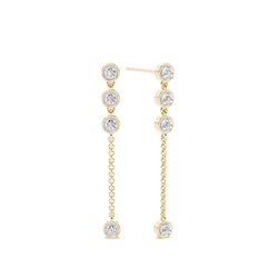 Jovial Diamond Disc Dangling earring