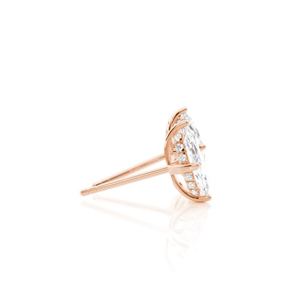 Hidden Halo diamant solitär örhängen