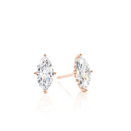 Rose Gold Diamond Earrings