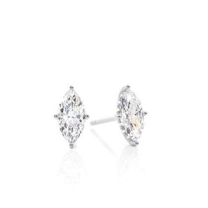 Marquise Cut Diamond Earrings 