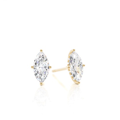 Yellow Gold Diamond Earrings