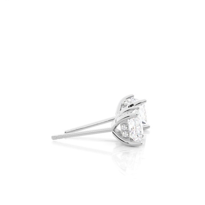 Hidden Halo diamant solitär örhängen