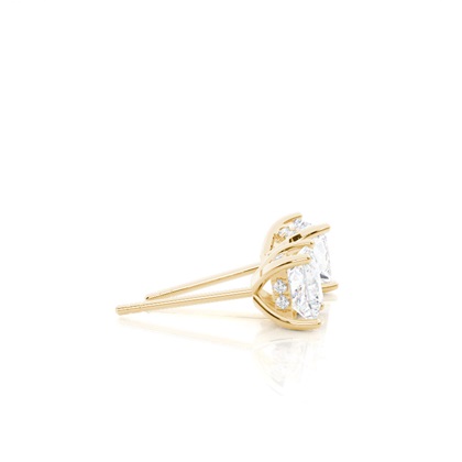 Hidden Halo diamant solitär örhängen