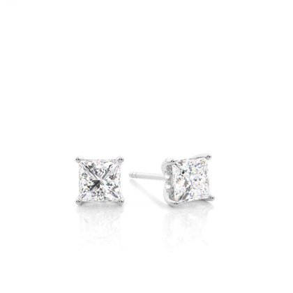 Princess Cut Diamond Earrings 