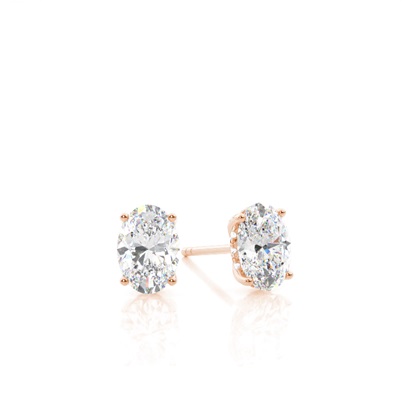 Rose Gold Diamond Earrings