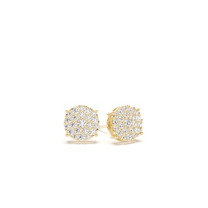Yellow Gold Diamond Earrings