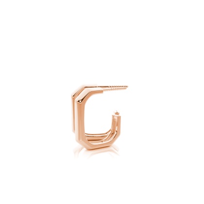 Rose Gold Plain gold Diamond Earrings