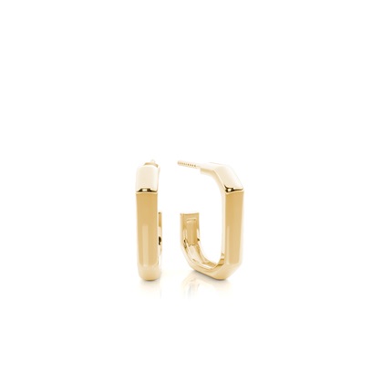 Yellow Gold Diamond Hoop Diamond Earrings
