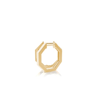 Yellow Gold Plain gold Diamond Earrings