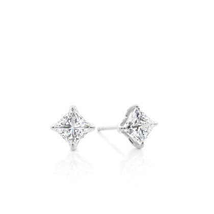 Princess Cut Diamond Earrings 