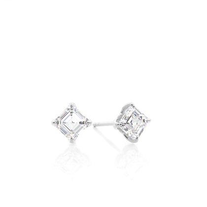 Asscher Cut Diamond Earring