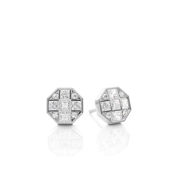 Cluster Composite Diamond Earrings