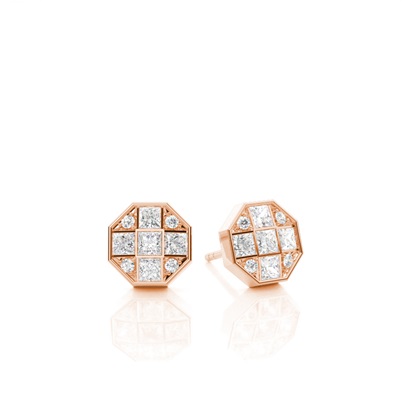 Rose Gold Designer Diamond Earrings